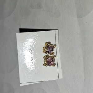 Elegant Gold and Purple Earrings